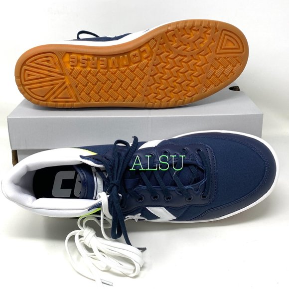 Converse Fastbreak Pro Mid Leather Sneakers Canvas Blue Men's Size 167609C - Picture 2 of 9